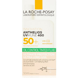 La Roche-Posay Anthelios UVmune 400 Oil Control Fluid Αντηλιακό Γαλάκτωμα Προσώπου με Χρώμα SPF50+ 50ml