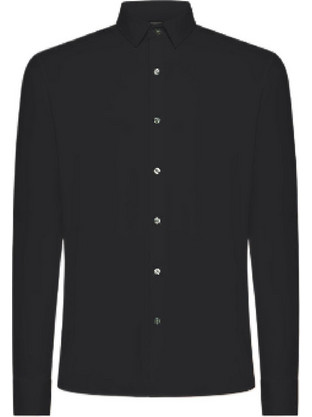 RRD-Roberto Ricci Designs Ανδρικό Πουκάμισο Μακρυμάνικο Slim Fit Μαύρο W24251-10