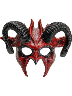 Μάσκα Commedia Dell'Arte Devil Κόκκινη Deluxe