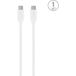 Puro Plain USB-C to USB-C 1m White 8033830195969