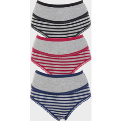 Gsecret Ψηλόμεσα Γυναικεία Slip με Δαντέλα 3Pack 3P9736-30831