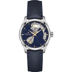 Hamilton Jazzmaster Ανδρικό Ρολόι Αυτόματο με Μπλε Δερμάτινο Λουράκι H32215642
