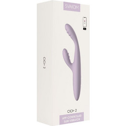 Svakom Cici 2 Rabbit Vibrator Pastel Δονητής Rabbit για Ζευγάρια με App Control Μωβ