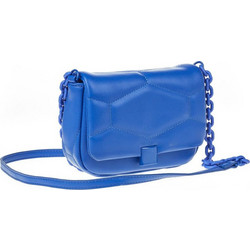 Verde Γυναικείο Τσαντάκι Χιαστί από Δερματίνη Royal Blue με Στενό Λουρί 01-0001724