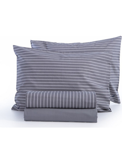 Nef-Nef Σετ Σεντόνια King Size Βαμβακερά 270x280 Nautica Nau Coast Grey