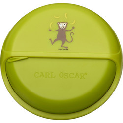 Carl Oscar Μαϊμού Disc Πλαστικό Παιδικό Δοχείο Φαγητού Lime