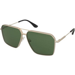Alexander McQueen AM0500S 003 Ανδρικά Γυαλιά Ηλίου Aviator Μεταλλικά Χρυσά με Πράσινο Φακό