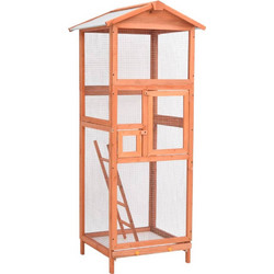 vidaXL Ξύλινο Κλουβί Πτηνών 62x60x166cm 171457