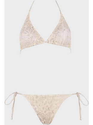 Gsecret Bikini Set Τριγωνάκι Animal Print Μπεζ M60180-33270