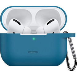 ESR Bounce Θήκη Σιλικόνης με Γάντζο για Apple AirPods Pro 1 / 2 Μπλε