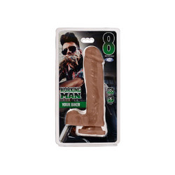 Working Man Your Biker Ρεαλιστικό Dildo με Βεντούζα & Όρχεις 20.3cm Flesh