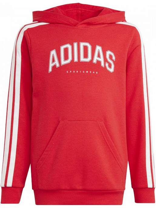 Adidas Παιδικό Φούτερ με Κουκούλα Κόκκινο JM7357