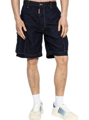 Dsquared2 Ανδρική Βερμούδα Cargo Navy Μπλε S78MU0064S30825-470