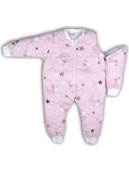 Ninetta Bebe Χειμερινός Υπνόσακος με Πόδια & Αποσπώμενα Μανίκια Ροζ