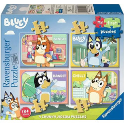 Παιδικό Puzzle Ravensburger Bluey 4 in 1 2 + 3 + 4 + 5 Κομμάτια