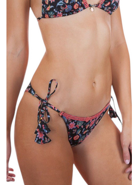Banana Moon Bikini Slip Μαύρο Πολύχρωμο TAKA-DIANI-HUW01