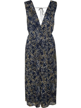 Vero Moda Midi Καλοκαιρινό Βραδινό Φόρεμα Navy Μπλε 10285479