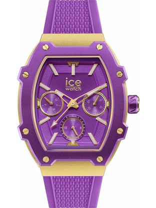 Ice Watch Γυναικείο Ρολόι Χρονογράφος με Μωβ Καουτσούκ Λουράκι IC023289