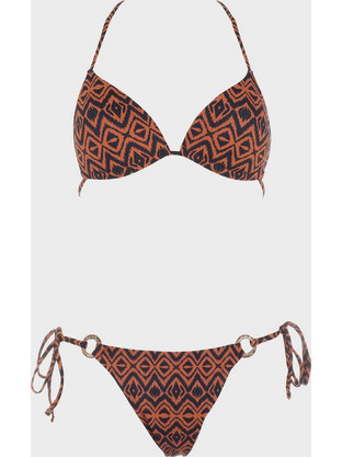 Gsecret Bikini Set Τριγωνάκι με Ενίσχυση Καφέ C6106-32506