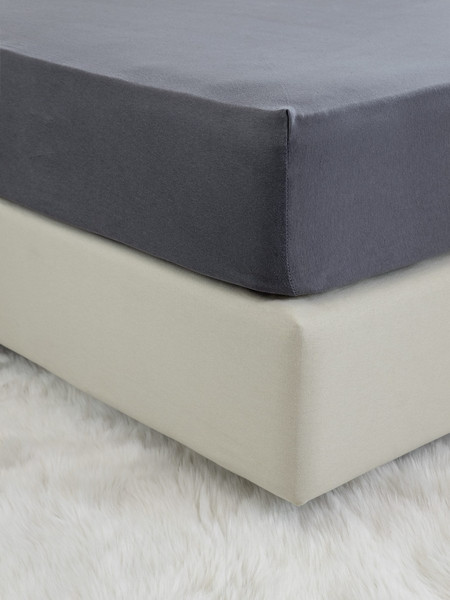 Nima Σεντόνι King Size Βαμβακερό με Λάστιχο 180x200+40 Tender Dark Grey