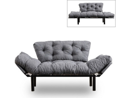 Megapap Nitta Διθέσιος Καναπές Κρεβάτι Γκρι 155x70x85cm GP052-0162,2 0261346