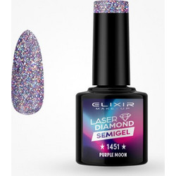 Elixir Laser Diamond 1451 Purple Moon Ημιμόνιμο Βερνίκι Νυχιών 8ml