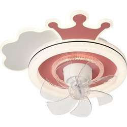 Eurolamp 300-25057 Ανεμιστήρας Οροφής 50cm 15W με Φως & Τηλεχειριστήριο Ροζ