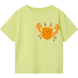 Name It Crab Παιδικό T-Shirt Κοντομάνικο Lime Πορτοκαλί 13241033