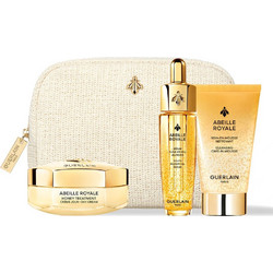 Guerlain Abeille Royale Age-Defying Programme Honey Treatment Day Cream 50ml + Youth Watery Oil Serum 15ml + Cleansing Care-In-Mousse 40ml + Pouch