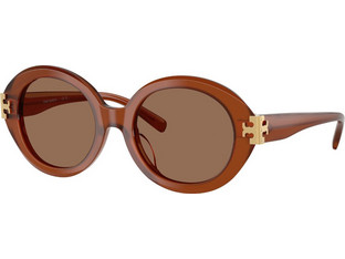 Tory Burch TB7210U-317673 Γυναικεία Γυαλιά Ηλίου Στρογγυλά Κοκάλινα Κόκκινο με Καφέ Φακό