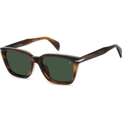 David Beckham DB7135FS EX4QT Ανδρικά Γυαλιά Ηλίου Τετράγωνα Κοκάλινα Καφέ με Πράσινο Φακό