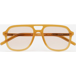Kaleos ZERBINO-3 Ανδρικά Γυαλιά Ηλίου Aviator Κοκάλινα Κίτρινα με Διαφανές Φακό