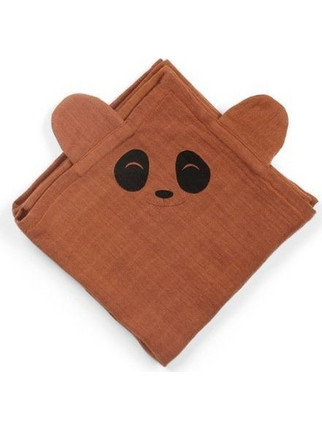 Nuuroo Bjork Panda Πάνα Αγκαλιάς από Μουσελίνα Καφέ 70x70cm NU185-CC