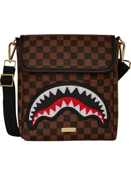 Sprayground Sawtooth Sharks In Paris Ανδρική Τσάντα Ώμου / Χιαστί Καφέ 910B7839NSZ