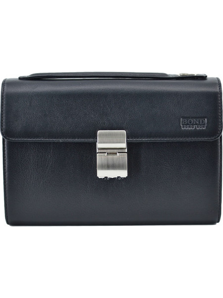 Leather 100 Δερμάτινη Ανδρική Τσάντα Χειρός Μαύρη 60-BAG-888-1