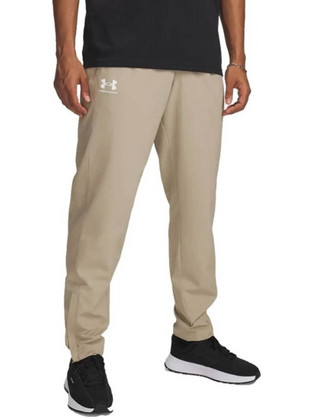 Under Armour Ανδρικό Παντελόνι Φόρμας με Λάστιχο Μπεζ 1390150-299