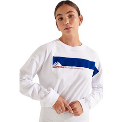 Superdry Γυναικείο Αθλητικό Φούτερ Λευκό W6011177A-01C