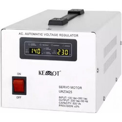 Kemot MSER-500 Σταθεροποιητής Τάσης Servo 500VA με 2 Πρίζες Schuko