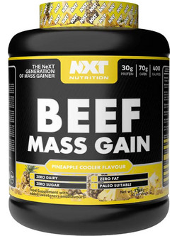 NXT Nutrition Beef Mass Gain Pineapple Cooler Πρωτεΐνη Όγκου Χωρίς Λακτόζη 3.15kg