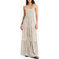Roxy Tropical Glow Maxi Καλοκαιρινό Βραδινό Φόρεμα Εκρού ERJWD03908