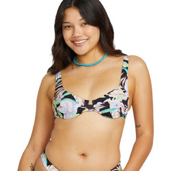 Billabong Bikini Top Floral Μαύρο Μπεζ Λιλά 24O151513-MUL