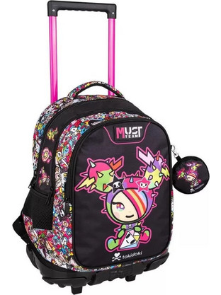 Must Tokidoki Cactus Σχολική Τσάντα Τρόλεϊ Δημοτικού Μαύρη 470333