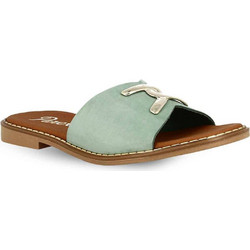 Parex Γυναικεία Σανδάλια Suede Ανατομικά Πράσινο Mint 11523039