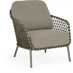 Bizzotto Ivissa Πολυθρόνα Κήπου Rattan Χακί 0660613