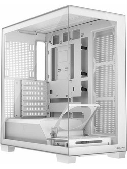 Modecom Volcano Stellar White Midi Tower Κουτί Υπολογιστή RGB με Πλαϊνό Παράθυρο