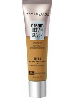 Maybelline Dream Urban Cover 356 Warm Coconut Liquid Foundation SPF50 30ml