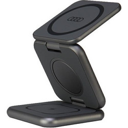 Audi Big Logo 3in1 Ασύρματος Φορτιστής Qi Pad 15W
