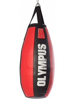 Olympus Sport Tear Drop Σάκος Μποξ Κρεμαστός 24kg 92cm Μαύρος Κόκκινος