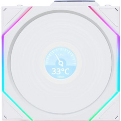 Lian Li UNI Fan TL-LCD Wireless Reverse Case Fan 120mm ARGB με Σύνδεση 4-Pin PWM 9-Pin (USB 2.0) White