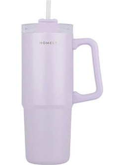 Estia Homely Straw Tumbler Lavender Fog 900ml